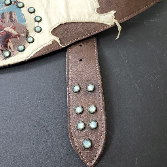 Aroho Womens Handmade Brown‎ Leather Adjustable Classic Western Belt main image 7